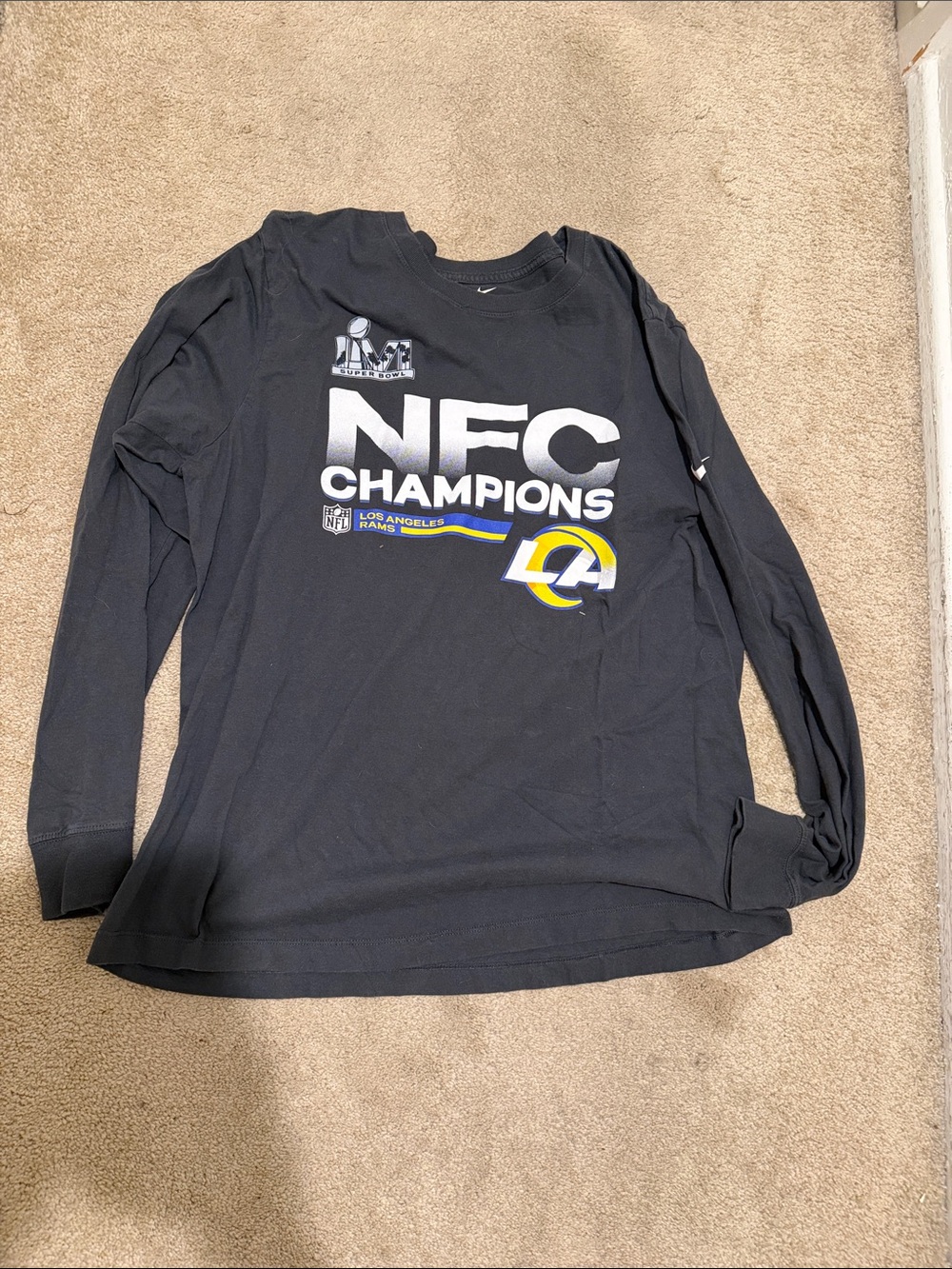 Los Angeles Rams NFC Champions Black Long-Sleeve Shirt